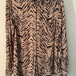Beachlunchlounge animal Print Button-Up Shirt